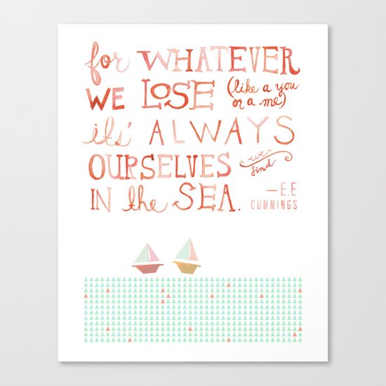 for whatever we lose. .. Canvas Print