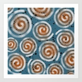 Primitive Spiral Pattern Art Print