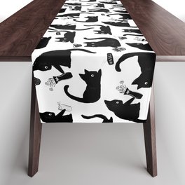 Bad Cats Knocking Stuff Over Table Runner