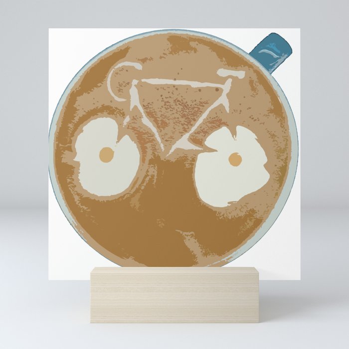 Cycling Latte Art Mini Art Print