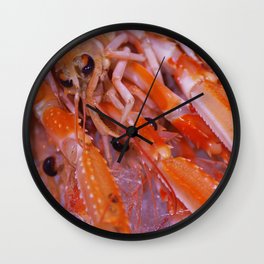 #Gourmet #Shrimps #close up Wall Clock