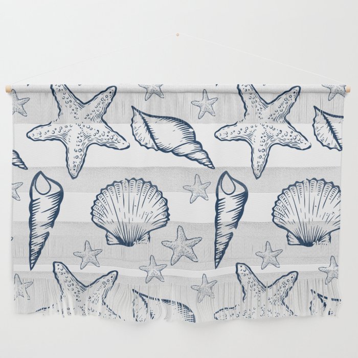 Clams and Shells Pattern - A day at the beach Wall Hanging