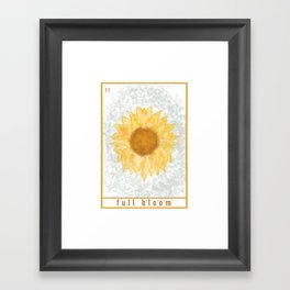 full bloom tarot | sunflower oracle  Framed Art Print