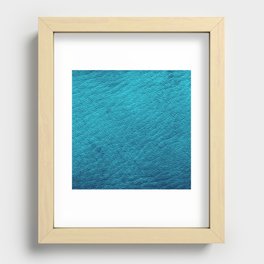 Modern Elegant Blue Leather Collection Recessed Framed Print