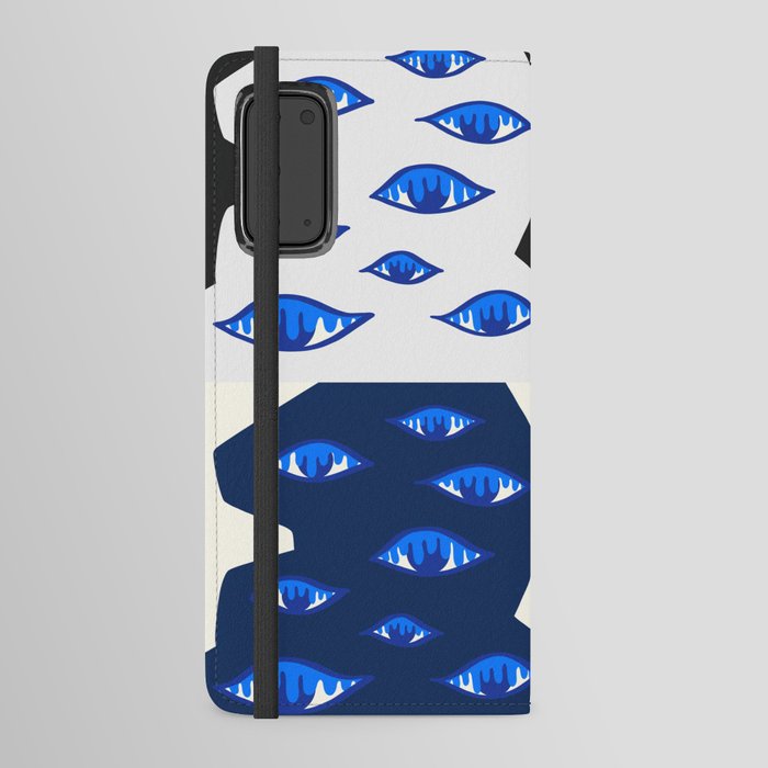 The crying eyes patchwork 2 Android Wallet Case