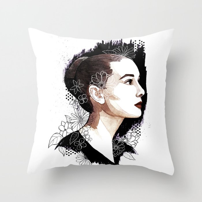 Audrey Hepburn Throw Pillow