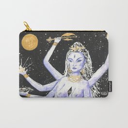 She's More Than You Can Handle Carry-All Pouch | Universe, Other, Blue, Space, Painting, Hindu, Devinefeminine, Spiritual, Popart, Ink 