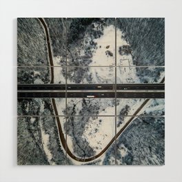 Highway from above Wood Wall Art