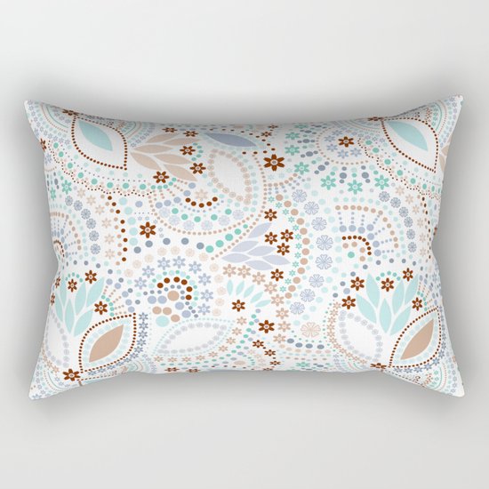 Colorful pattern light pastel colors with beads Rectangular Pillow