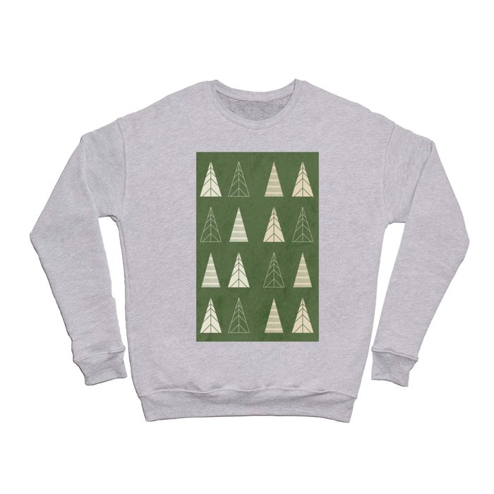 Sage Green Classic Christmas Tree Crewneck Sweatshirt