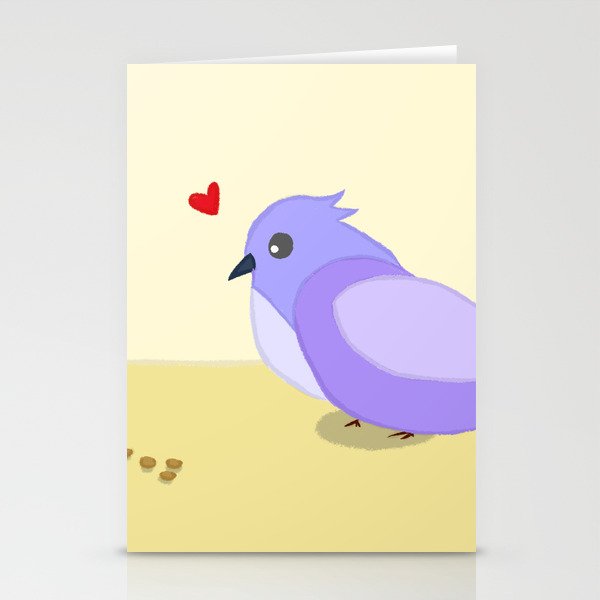 A little blue bird Stationery Cards
