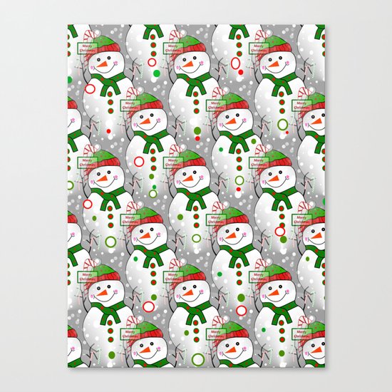 Holiday Snowmen Canvas Print
