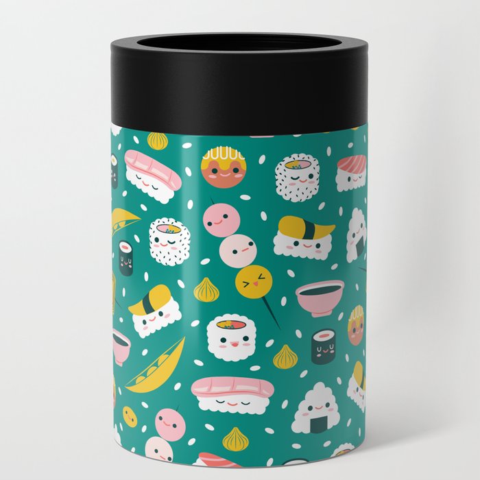Happy sushi pattern Can Cooler