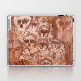 UFOs in Ancient Art. Wandjina rock art on the Barnett River, Mount Elizabeth Station. Australia. Laptop Skin