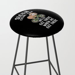 Sloth cycling team funny cyclist quote Bar Stool