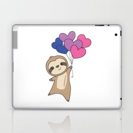 Bi Flag Gay Pride Lgbtq Hearts Sloth Laptop Skin