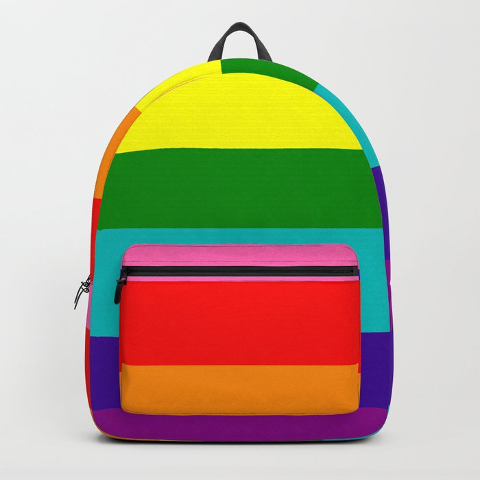 Original PRIDE flag with color meanings - Gilbert Baker's 8 stripes Backpack
