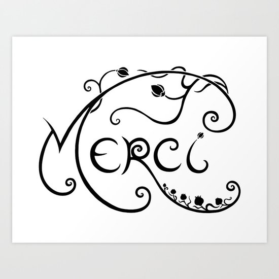 Merci Art Print