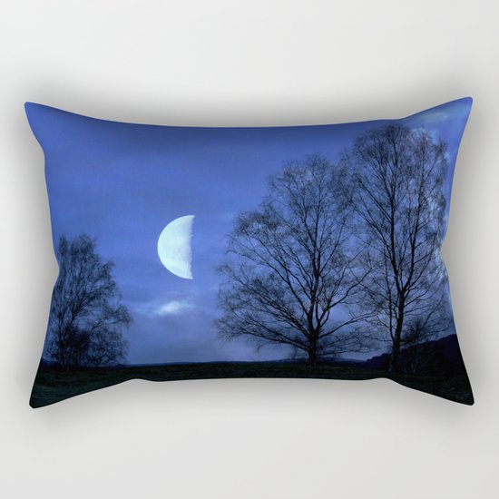 Moon between Trees - JUSTART © Rectangular Pillow