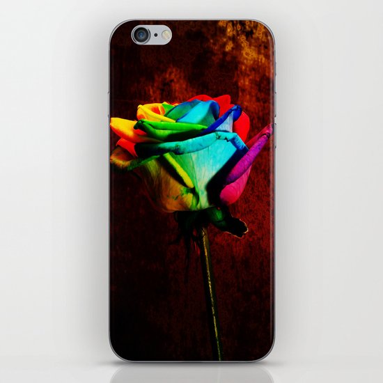 Rainbow rose 2 iPhone & iPod Skin