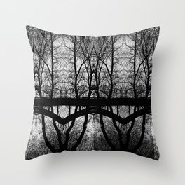 Gothic Trees Throw Pillow