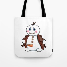 flashing snowman Flasher Present Winter Christmas Tote Bag