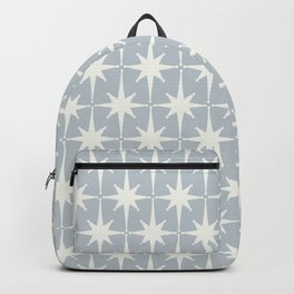 Midcentury Modern Atomic Starburst Pattern in Gray Backpack