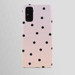 Black Polka Dot On Pastel Background Pattern Android Case