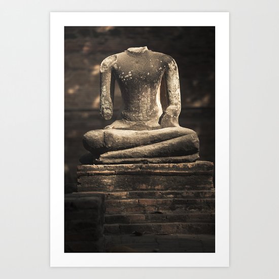 Beheaded Bhudda Art Print