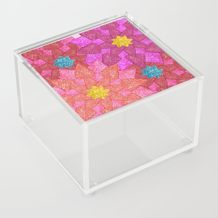 Pinwheel flowers Acrylic Box