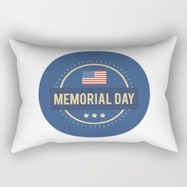 Memorial Day Blue Rectangular Pillow