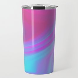 Blue & Pink Watercolor Gradient Design Travel Mug