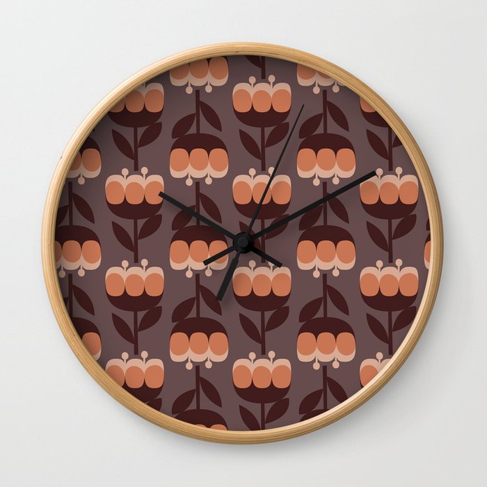 Pum floral Wall Clock
