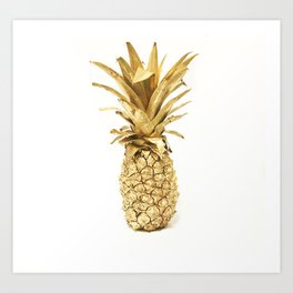 Golden Pineapple  Art Print