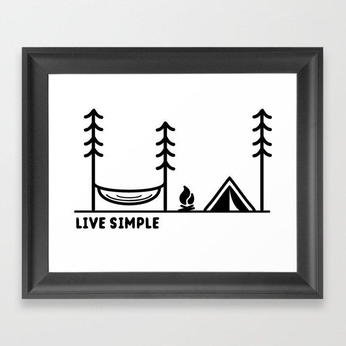 Live Simple Framed Art Print
