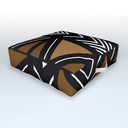 African Mudcloth Bogolan Traditional Fabric Design Outdoor Floor Cushion