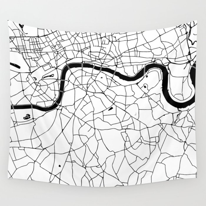 London Minimal Map Wall Tapestry