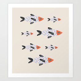 Checkered Fish Art Print