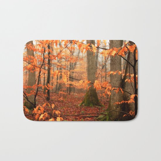 Mystic Autumn Forest Bath Mat