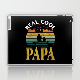 Real cool Papa fishing retro Fathers day 2022 Laptop Skin