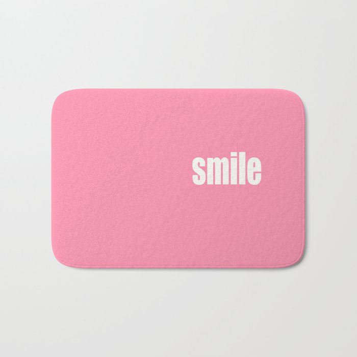 Smile with Baker-Miller Pink Color Bath Mat