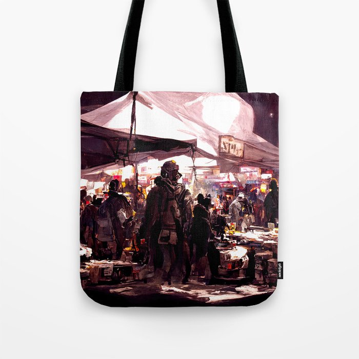 Post-Apocalyptic street market Tote Bag