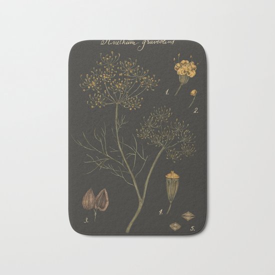 Dill (Dark Background) Bath Mat
