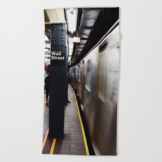 Wallstreet Subway Beach Towel