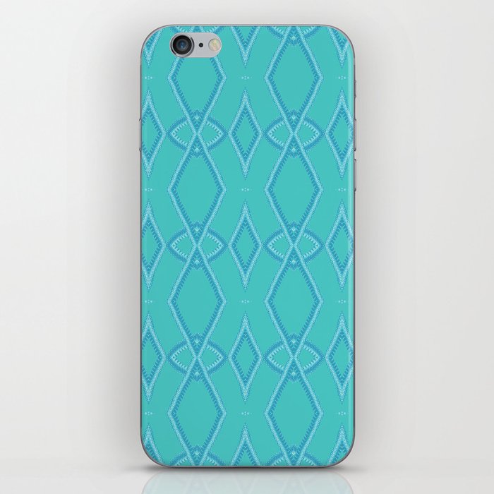 Abstract Teal Pattern  iPhone Skin