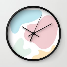 13  Abstract Shapes Pastel Background 220729 Valourine Design Wall Clock