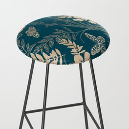Exotic Florals and Butterflies Bar Stool