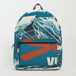 Stowe, Vermont Vintage Ski Poster Backpack | Skier, Vermont, Skiing, Vintage, Retro, Sport, Mountains, Vt, Stowe, Curated 