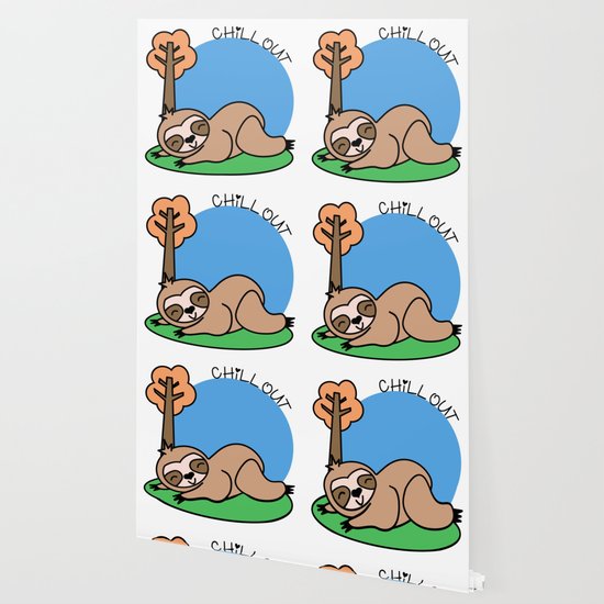 Felhy The Chilled Kawaii Sloth Wallpaper By Squidgykawaii Society6