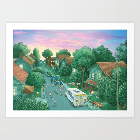 Grimloch Lane, Sunset Art Print